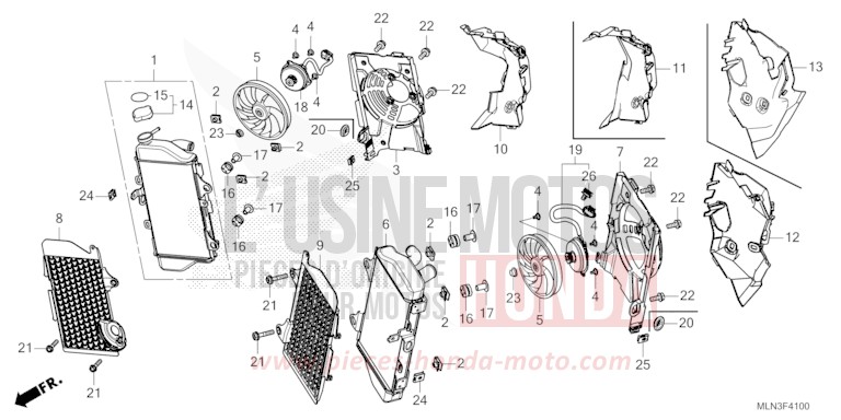 KUEHLER von Africa Twin Mechanik MAT BALLISTIC BLACK METALLIC (NHA86) von 2024